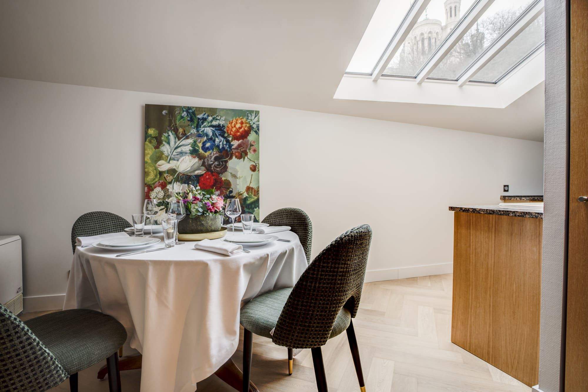 Salle à manger à la Villa Florentine Hôtel Vieux Lyon