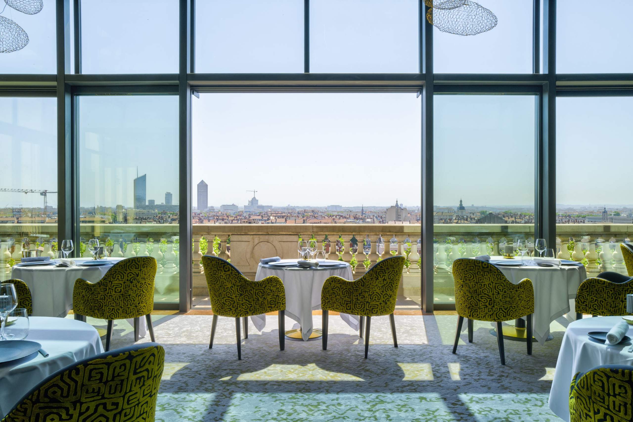 Panoramic view of Lyon from the Restaurant Les Terrasses de Lyon