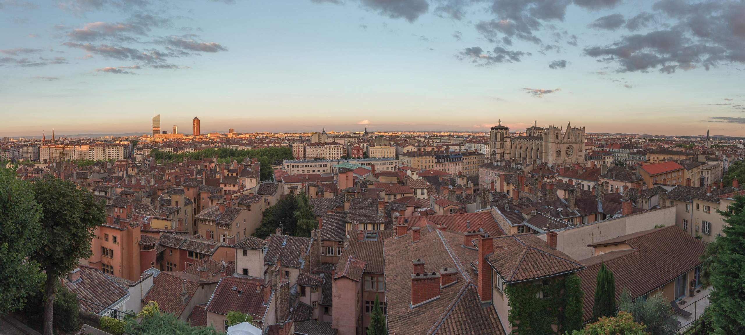 Vue sur Lyon depuis La Villa Florentine, Hôtel de Luxe à Lyon